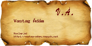 Vastag Ádám névjegykártya